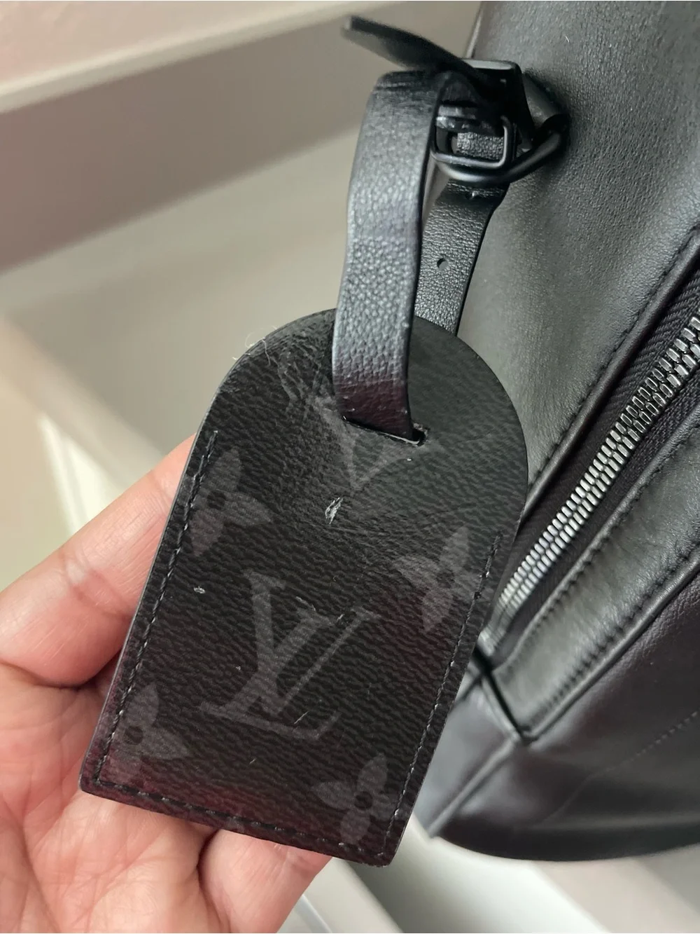 Louis Vuitton PM Dark Infinity Calfskin Backpack  , with entrupy , limited Editi